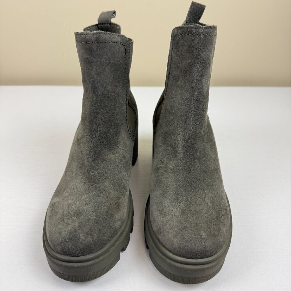 NWT Splendid Melisa Chunky Chelsea Olive Suede Boots